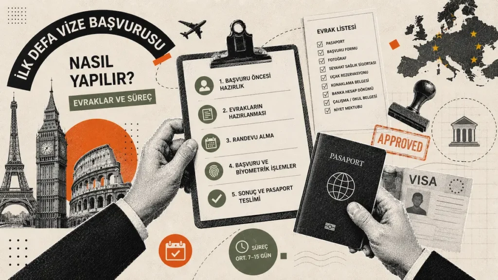 ilk defa Schengen vizesi başvuru adımları ve konsolosluk onaylı eksiksiz evrak rehberi