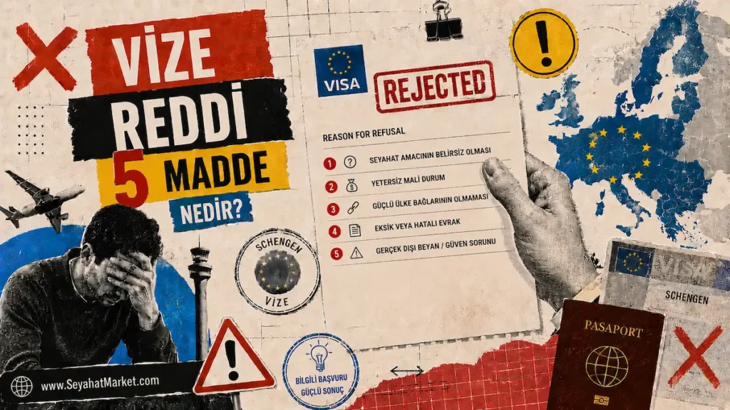 Vize Reddi 5 Madde Nedir? 2026 İtiraz ve Çözüm Rehberi 4 Vize memurunun şüphesini gidermek için dosyaya eklenmiş etkinlik biletleri ve gezi rotası