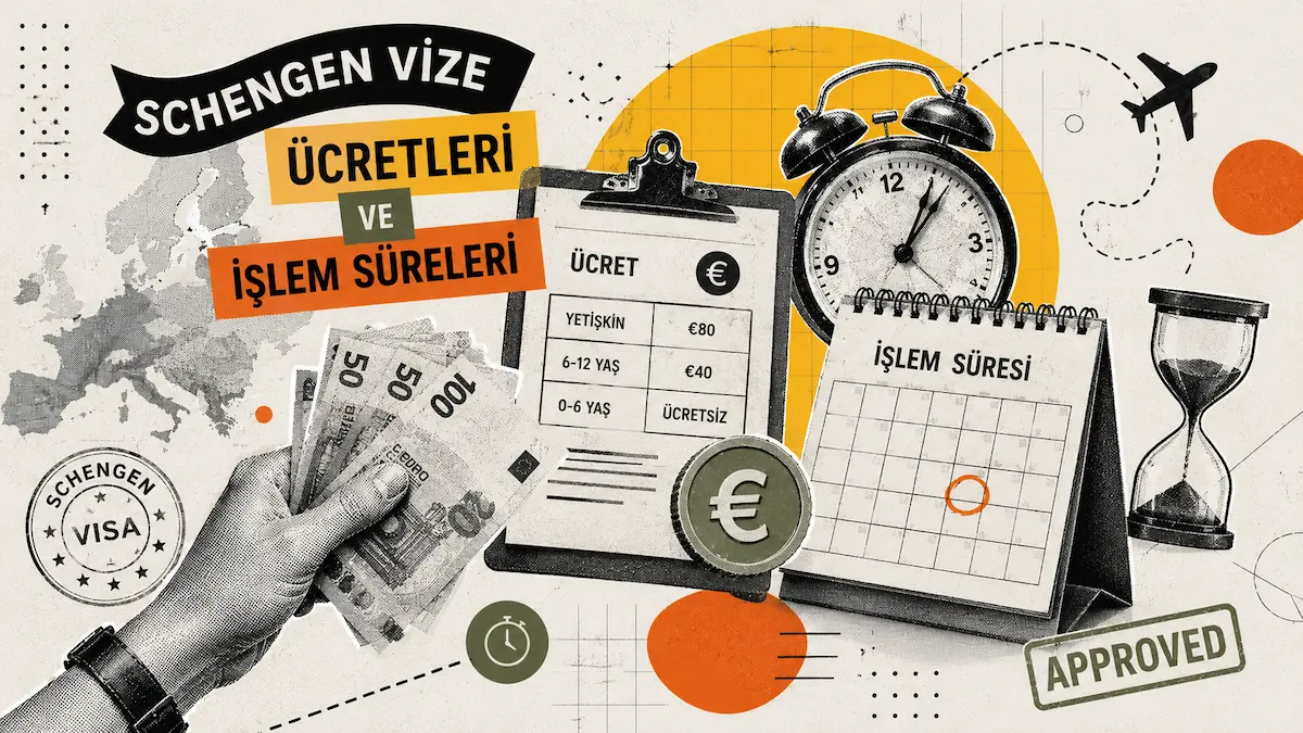 Schengen vize ücretleri ve işlem süreleri tablosu — Vize başvuru maliyetleri