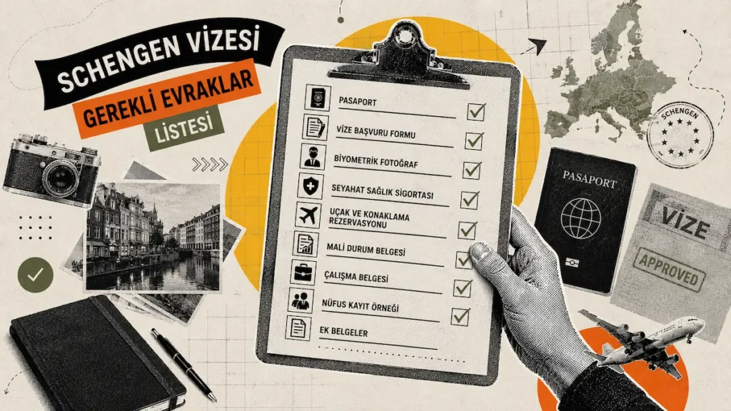 Schengen vizesi gerekli evraklar listesi- hazırlık aşaması ve pasaport kontrolü