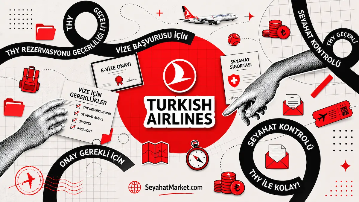 THY vize için uçak rezervasyonu PNR sorgulama ekranı ve geçerlilik süresi