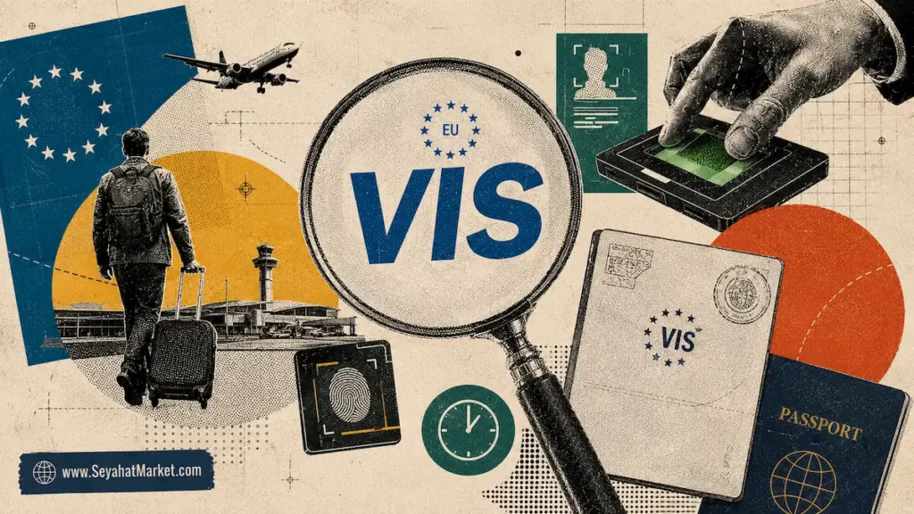 VIS (Visa Information System) Ne Demek? 2026 Vize Rehberi 2 Schengen ülkeleri arası dijital vize veri paylaşım ağı olan VIS (Visa Information System) ve biyometrik parmak izi sistemi