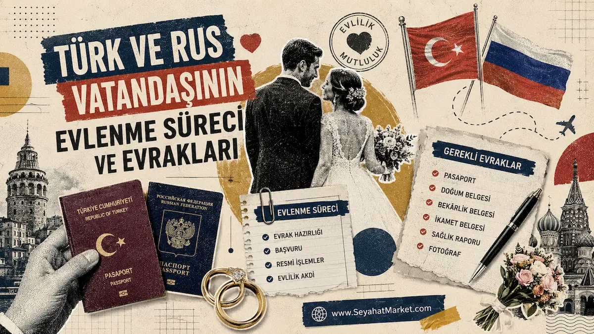 Türk vatandaşı ve Rus vatandaşının evlenme süreci gerekli evraklar listesi uluslararası nikah işlemleri